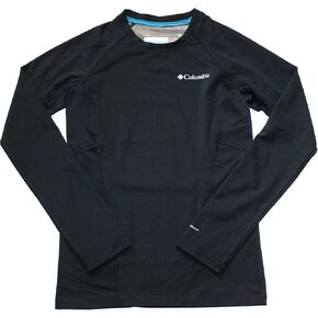 Columbia Youth Kids Midweight Crew Omni Heat Long Sleeve Shirt Top (XXS (4/5), Black)