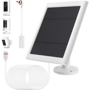 2 Pack - Solar Panel for Ring Camera, Compatible with Ring Spotlight Cam Plus/Pro(Battery) & Ring Stick Up Cam/Pro Battery & Ring Spotlight Cam Battery with 10FT/3M Long Cable