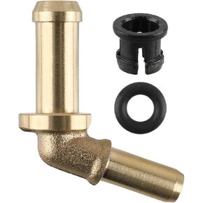 Thermostat Water Outlet Hose Connector Kit with Brass Hose Barb Compatible with Jaguar XF XE XJ XK F-Type F-Pace Compatible with Land Rover Range Rover LR049989 LR048474 C2Z28467 C2Z28258