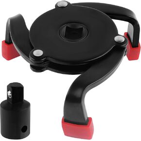 Aokdom Oil Filter Wrench,3 Jaw Adjustable Oil Filter Wrench Tool for 2-3/8" to 3-7/8",Universal Oil Filter Removal Tool with 3/8" Oil Filter Socket Set