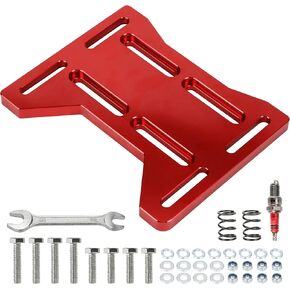 Mini Bike Adjustable Mounting Engine Plate Bracket Compatible with Predator 79cc 97cc 100cc Baja DoodleBug DB30 Coleman CT100U CC100X Motovox MBX10 MBX11 212cc Engine Aluminum Performance Parts