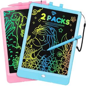 Drawing Tablet, 2pack LCD Writing Tablet for Kids, Colorful Toddler Doodle Board, Erasable Reusable Electronic Drawing Pads, Educational and Learning Toy for 3+ Years Old Kids 8.5inch