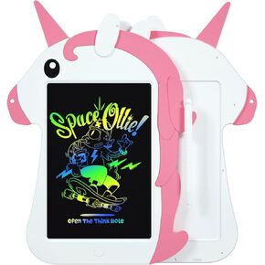 PS·baby 8.5-inch Kids LCD Drawing Board, Unicorn Doodle Drawing Board, Educational Learning Toy, Suitable for 3-7 Years Old, Easter Birthday Gift