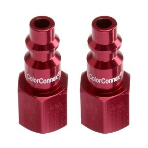 ColorConnex Plug (2-Pack), Industrial Type D, 1/4" FNPT, Red - A73430D-2PK