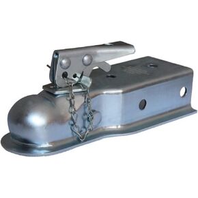 Husky 87075 2" Ball 3" Width 3,500 lbs. Straight Coupler with Chain , Grey