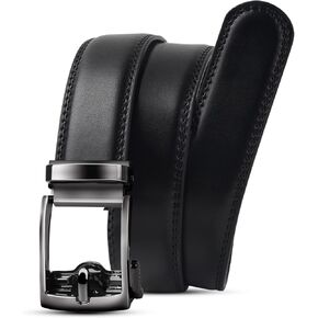 Kids Belt Leather Ratchet Easy-Release, Kids Dress Belt 1" Width For Formal and Everyday Wear.