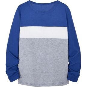 SOLY HUX Boy's Color Block T Shirts Crew Neck Long Sleeve Tees Causal Tops