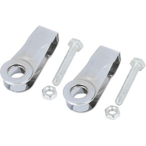F FIERCE CYCLE Pair 16mm Silver Tone Motorcycle Chain Axle Adjuster Tensioner for Suzuki GS125 GN125