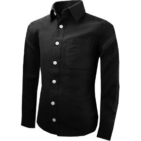Black n Bianco Boys' Signature Oxford Long Sleeve Dress Shirt