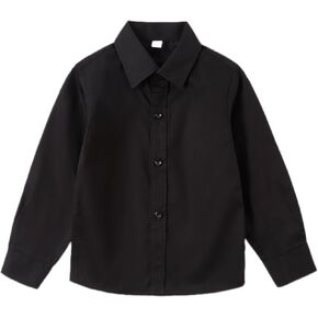 YuanLu Boys Long Sleeve Casual Button Down Shirts Collared Uniform Kids Dress Shirt Button Up Uniform