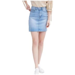 ASOBIO Mid-High Waist Denim Mini Skirt