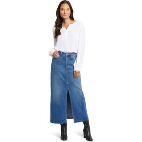 NYDJ Women's Petite High Rise Long Skirt