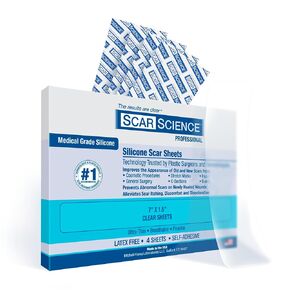 ScarScience for C Section Scar Silicone Strips - 8 Clear Medical Grade Silicone Scar Sheets Scar Treatment, Scar Removal Tape for C Section Recovery Must Haves -7" Long Adhesive Reusable Scar Patches