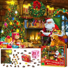 Nativity Puzzle Advent Calendar 2024 for Adults-1008 Pieces 24 Days Nativity Scene Jigsaw Puzzle,Christmas Gift Countdown Calendar for Adults Kids