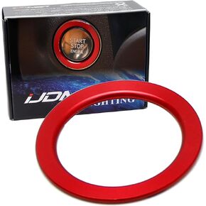 iJDMTOY Sports Red Anodized Aluminum Engine Start/Stop Push Starter Surrounding Ring Trim Compatible with Lexus Mode Models of is GS ES RX NX, etc