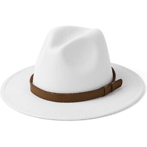 Fedora Hats for Men Wide Brim Felt Hat Dress Cap