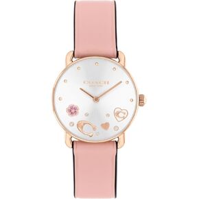 Coach Elliot Women's Watch - 2H Quartz Watch with Genuine Leather - Water Resistant 3 ATM/30 Meters - Premium Fashion - Classic Minimalist Design for Everyday Wear - 28mm (Small)