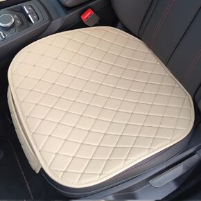 2 Pack Car Seat Covers for Front Seats –Luxury Nappa Leather Cushions with Anti-Slip Backing & Storage Pockets, Universal Fit for SUVs, Trucks, Vans, and Most Vehicles (Grey)