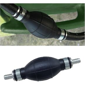 9001080A Fuel Line Hand Primer Bulb, 8mm 5/16" Rubber One Way Fuel Pump Transfer Vacuum Fuel Hand Primer Pump for Gasoline Diesel Petrol, Gas Siphon Hand Pump for Car Marine Boat Motorcycle (5/16")