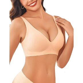 Avidlove Push Up Wireless Bras Full Coverage Seamless Comfort Colors Tshirt Bras for Women No Underwire with Padded