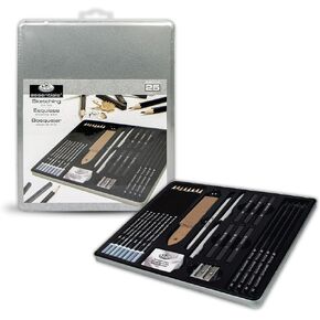 Royal & Langnickel Essentials(TM) Sketching Art Set W/Tin Blue, 1 count (pack of 1)