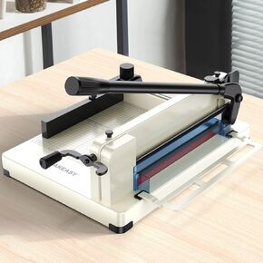 Paper Cutter 12 Inch, Heavy Duty Paper Cutter for A4 Paper, Guillotine Paper Cutter 400 Sheet Capacity, Solid Steel Construction, Black