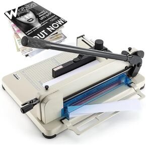 CGOLDENWALL A4 Heavy Duty Paper Cutter Paper Guillotine Cutter, 400 Sheets-4cm Max. Cutting Thickness & 0.02mm Cutting Accuracy Paper Trimmer, Suitable for Offices, Production, Leather, Fabrics