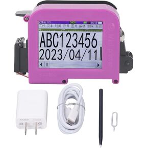 Naroote Handheld Printer, Handheld Inkjet Printer Mini Pocket Printer Portable LED Inkjet Coder for Logo Date Label 100?240V (US Plug 100?240V)
