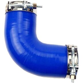 Universal High Performance 4-Ply 90 Degree Elbow Coupler Silicone Hose ID 2.5" (63mm), Blue (No Logo)