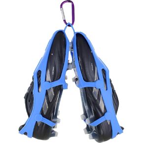 Shoe Holster for Backpack With Clip Elastic Silicone Cleats Holder For Sports Footwear (Black, S/M)