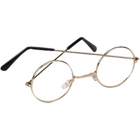 OTC Round Wire Rim Glasses Costume Accessory, Gold, One Size