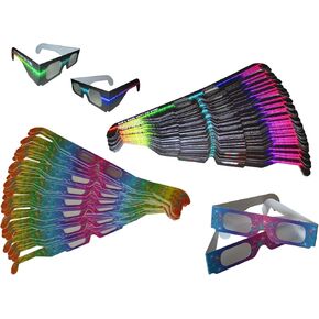 Rob's Super Happy Fun Store Fireworks Diffraction Glasses - Rave Waves and Rainbow Spectrum Variety Pack