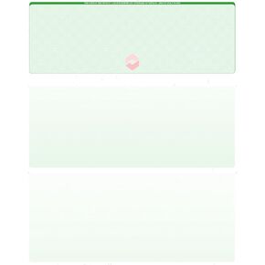 Blank Check Stock (Chain) - 500 Sheets - Check on Top (Green)