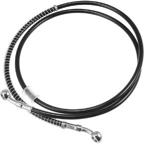 55.12" Length 10mm ID Motorcycle Hydraulic Brake Line Oil Hose Pipe Stainless Steel Braided Cable for ATV Motocross Sport Bikes Street Bikes Black Automotive Parts Replacement Car Parts