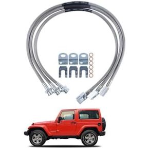 كابل فرامل أمامي/خلفي من الفولاذ المقاوم للصدأ 89715 متوافق مع 1987-2006 Jeep TJ/YJ 1984-2001 Cherokee XJ in Kuwait