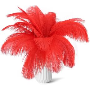 80pcs 15-17 inches (38-43 cm) White Natural Bulk Ostrich Feathers Kit. Kits Contain 8-10 inches of Feathers and 7 inches of White Feather Sticks.for Various DIY Projects.(White)