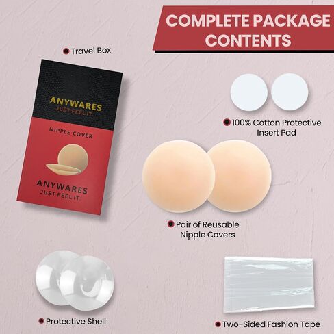 ANYWARES غطاء الحلمة أغطية الحلمات من السيليكون أغطية الحلمات القابلة لإعادة الاستخدام للنساء أغطية الحلمات فطائر اللحم in Saudi Arabia