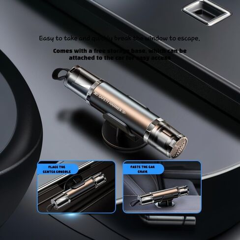 مطرقة آمنة لكسر الزجاج، قطعتان من أداة هروب الزجاج بمطرقة آمنة، أداة هروب السيارة بمطرقة أمان لكسر زجاج النافذة وقاطع حزام الأمان، أداة الهروب في حالات الطوارئ لكسر نافذة السيارة in Kuwait
