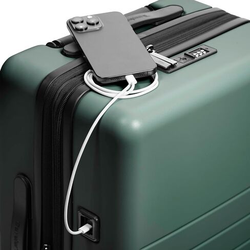 Traveler's Choice Markham Hardside Expandable Luggage with Double Spinner Wheels, Carry-On 21-Inch Suitcase, Green in Saudi Arabia