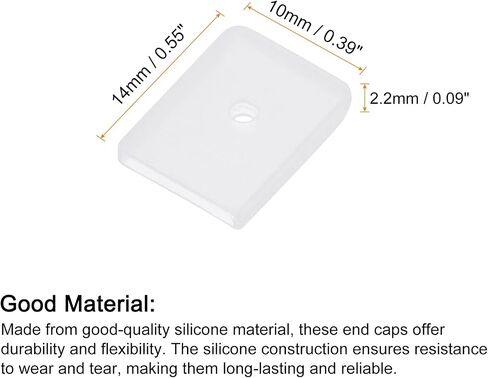 uxcell Silicone End Caps, 60Pcs 10mm - Silicone Plug Fit for Corset Polyester Boning for Sewing, for Wedding Dress, Bridal Gown (White) in Saudi Arabia