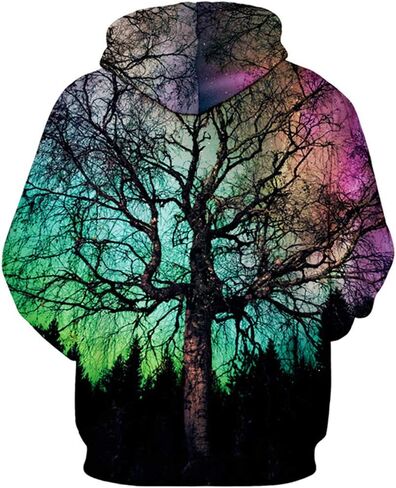 SANKILL Graphic Hoodies for Men Funny Novelty Pullover Sweatshirt Xmas Teen Boy Gifts Black red Galaxy Hoodie in Saudi Arabia