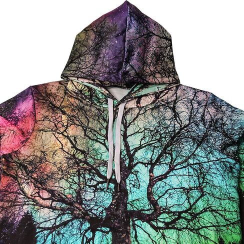SANKILL Graphic Hoodies for Men Funny Novelty Pullover Sweatshirt Xmas Teen Boy Gifts Black red Galaxy Hoodie in Saudi Arabia
