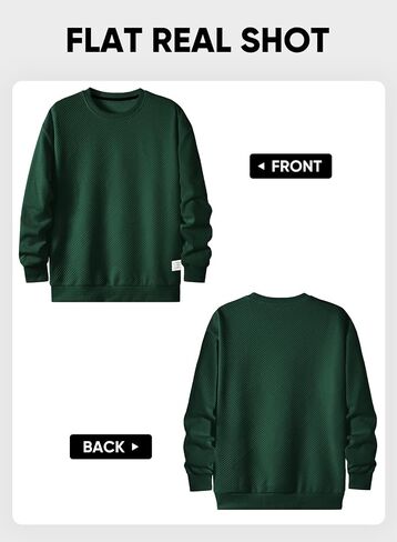 JMIERR Men's Crewneck Sweatshirt Casual Long Sleeve Geometric Texture Sweatshirts Fashion Pullover Shirts in Saudi Arabia
