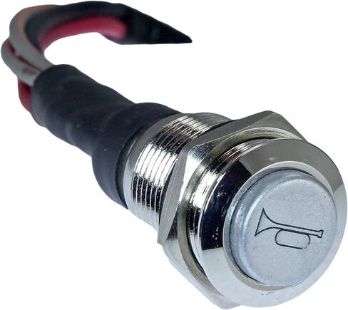 Round backlit horn button and 105db horn (Silver) for ATV, UTV, Golf Car Cart 12 VDC in Saudi Arabia