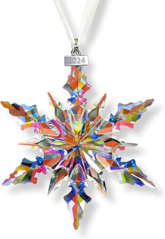 2024 Annual Edition Ornament Crystal Snowflakes Christmas Ornaments (2022-Color) in Saudi Arabia