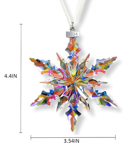 2024 Annual Edition Ornament Crystal Snowflakes Christmas Ornaments (2022-Color) in Saudi Arabia