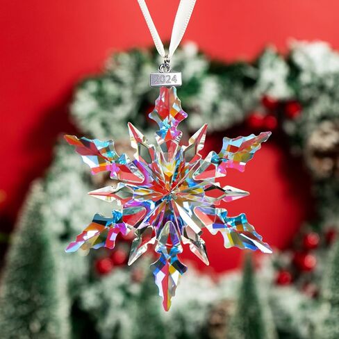 2024 Annual Edition Ornament Crystal Snowflakes Christmas Ornaments (2022-Color) in Saudi Arabia