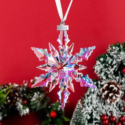 2024 Annual Edition Ornament Crystal Snowflakes Christmas Ornaments (2022-Color) in Saudi Arabia