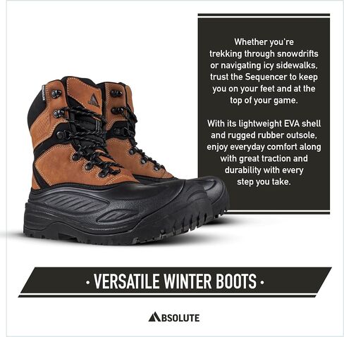 Absolute Sequencer 2 Snow Winter Boots for Men, Warm, Insulated, Waterproof Shell in Saudi Arabia