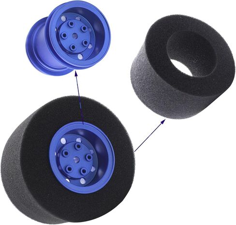 4Pcs tire Lining/Built Sponge for Tamiya CW01 Chassis Lunch Box G6-01 Midnight Pumpkin Kingyelow Konghead RC Car Upgrades Parts in Kuwait